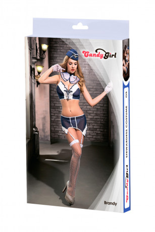 Костюм стюардессы с полным набором аксессуаров для образа Brandy
