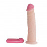 Большой реалистичный вибратор с выносным пультом управления 12 режимами