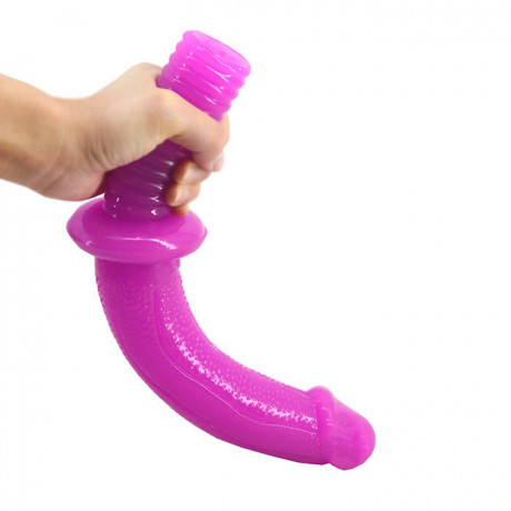 Реалистичный дилдо с стимулирующими точками и ручкой