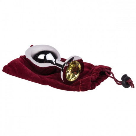 Большой плаг из стали с кристаллом SWEET LEMON