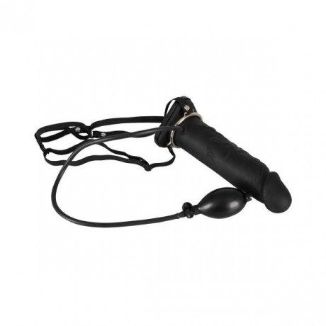 Страпон на ремешках с функцией расширения Inflatable Strap-On