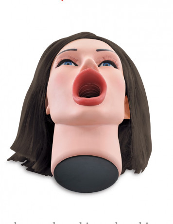 Мега мастурбатор в форме головы брюнетки Hot Water Face Fucker Brunette