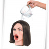 Мега мастурбатор в форме головы брюнетки Hot Water Face Fucker Brunette