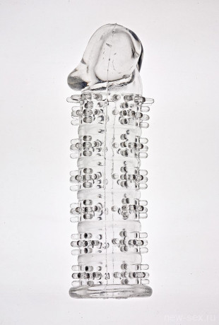 Стимулирующая насадка на пенис закрытого типа плюс 3 см Sextoy