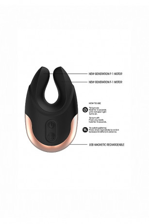 Элегантный клиторальный стимулятор с двумя ушками Lavish