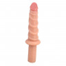 Ребристый дилдо с удобной ручкой