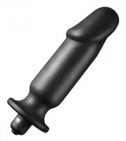 Анальная вибропробка фаллической формы Silicone Vibrating Anal Plug
