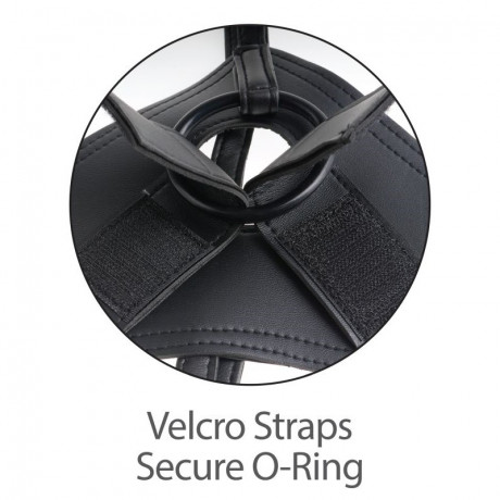 Сдвоенный страпон Harness со съемной насадкой на регулируемых ремнях