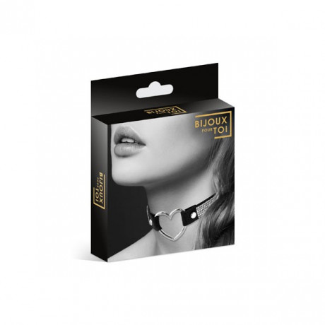 Чокер с кольцом в форме сердца COLLIER STRASS ET COEUR