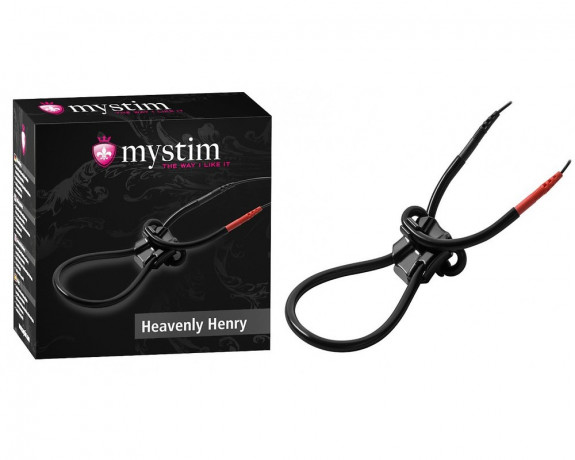 Эрекционное лассо HEAVENLY HENRY с электростимуляцией приборами MyStim