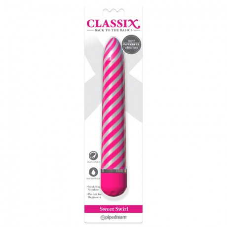 Вибратор в форме жезла с ярким дизайном Classix Sweet Swirl Vibrator