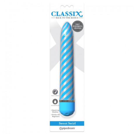 Вибратор в форме жезла с ярким дизайном Classix Sweet Swirl Vibrator