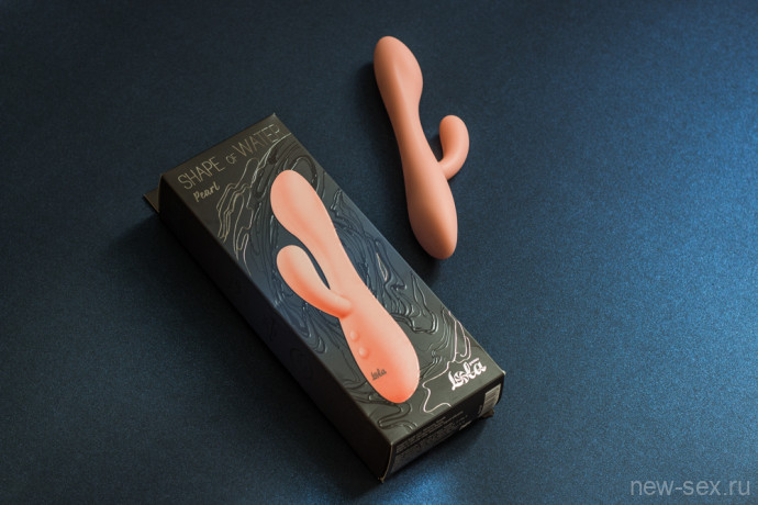 Силиконовый гладкий вибратор с двойной стимуляцией Pearl