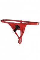 Трусики Харнесс со штырьком из натуральной кожи ONE