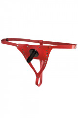 Трусики Харнесс со штырьком из натуральной кожи ONE