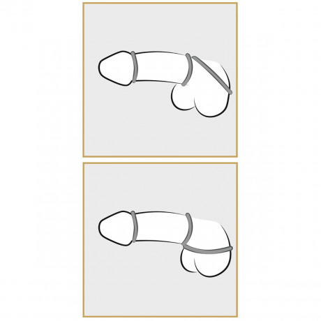 Набор эрекционных колец под металл Metallic Silicone Cock Ring Set