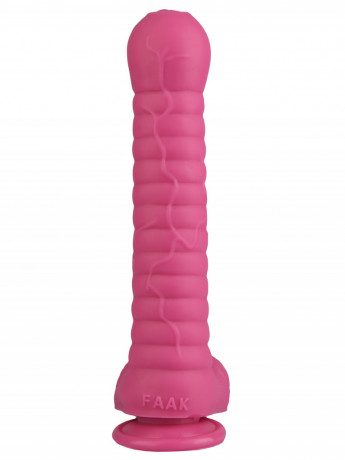 Рельефный анальный фаллос из гладкого и упругого эластомера