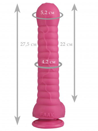 Рельефный анальный фаллос из гладкого и упругого эластомера