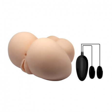 Реалистичный мужской мастурбатор с двумя вибро дырочками Baile