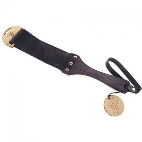 Хлопалка с удобной рукояткой из дерева для практик БДСМ