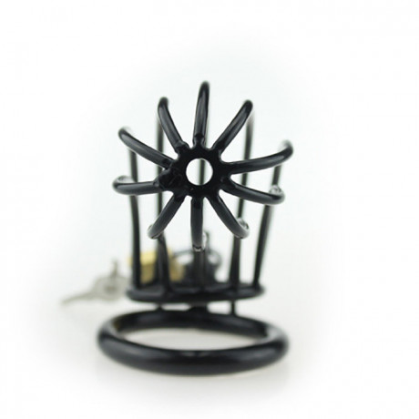 Клетка для члена из стали черного цвета