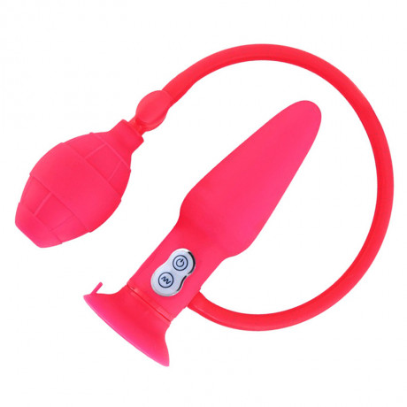 Надувная анальная втулка с вибрацией 10 см