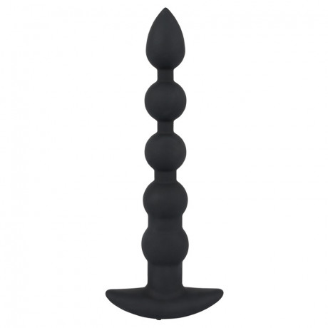 Гибкая анальная перезаряжаемая виброелочка Black Velvets Rechargeable Beads