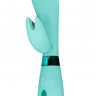 Силиконовый вибромассажер с отростком для стимуляции клитора Indeep Leyla Turquoise