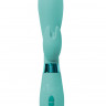 Силиконовый вибромассажер с отростком для стимуляции клитора Indeep Leyla Turquoise
