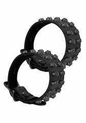 Наручники из эко кожи с металлической фурнитурой Skulls and Bones Black Skulls