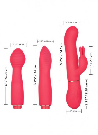 Коралловый вибратор с 3 сменными стволами Dynamic Trio