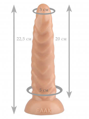 Анальный рельефный фаллоимитатор Язык фурии