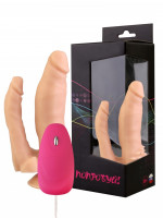 Вибромассажер реалистичный на присоске для анально-вагинальной стимуляции