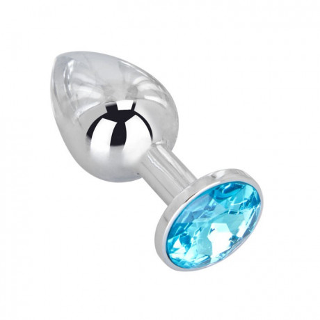 Анальный мини-плаг из стали с кристаллом