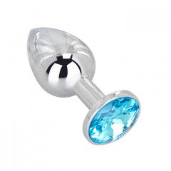 Анальный мини-плаг из стали с кристаллом