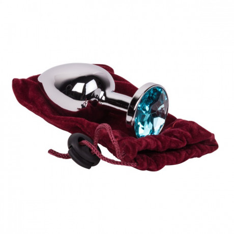 Анальный мини-плаг из стали с кристаллом