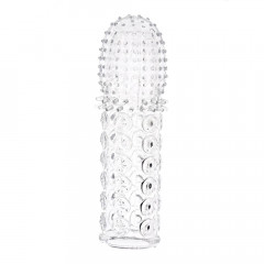 Закрытая насадка на пенис с шипами и ребрышками Sextoy