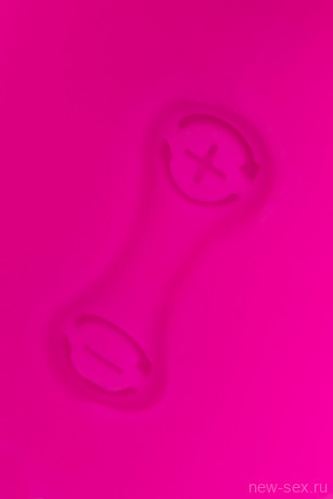 Силиконовый розовый вибратор с отростком для стимуляции клитора L'EROINA