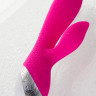 Силиконовый розовый вибратор с отростком для стимуляции клитора L'EROINA