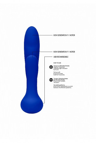 Универсальный вибромасссажер для точки "G" и стимуляции простаты Flair