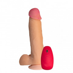 Вибратор с присоской и 12 режимами управляемыми выносным пультом