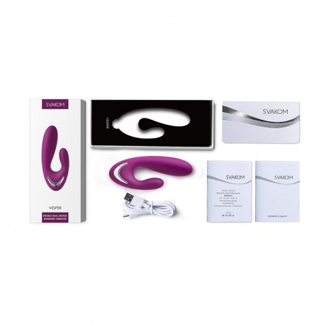 Гибкий вибростимулятор с функцией нагрева Vesper SVAKOM