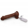 Реалистичный вибратор с мошонкой и выносным пультом Mode Vibrating 8 inch Carved Dildo