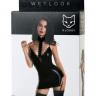 Платье с чокером из материала Wetlook Glossy Ivy