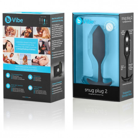 Пробка с мягким и надежным основанием для ношения B-vibe Snug Plug 2