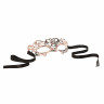 Легкая и изящная дизайнерская маска из металла цвета розового золота Entice Mystique Mask Rose Gold
