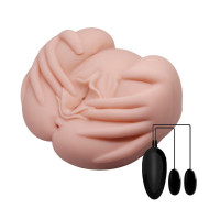 Мужской мастурбатор с двумя дырочками и мультискоростной вибрацией