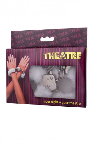 Металлические наручники с искусственным мехом для сексуальных ролевых игр