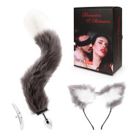 Потрясающий набор из металлической втулки с хвостиком и ушками