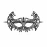 Кружевная декоративная маска на глаза по венецианским мотивам Empress Black Lace Mask